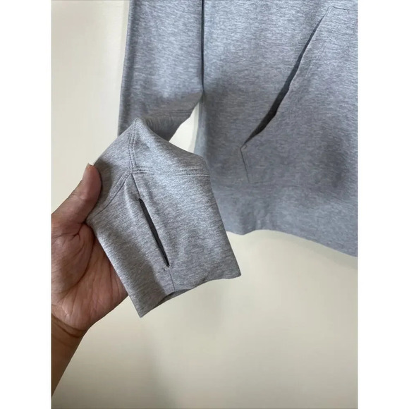 Outdoor Voices S Peloton Cloudknit Hoodie Pullover Sweatshirt Top Gray Heather - Picture 4 of 9